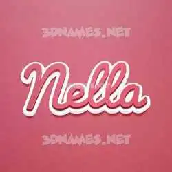 nella in Red Scribble style - 3D name wallpaper