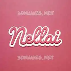 nellai in Red Scribble style - 3D name wallpaper