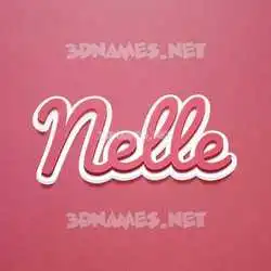 nelle in Red Scribble style - 3D name wallpaper