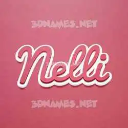 nelli in Red Scribble style - 3D name wallpaper