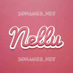 nellu in Red Scribble style - 3D name wallpaper