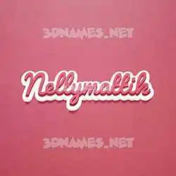 nellymattik in Red Scribble style - 3D name wallpaper
