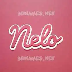 nelo in Red Scribble style - 3D name wallpaper
