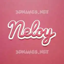 neloy in Red Scribble style - 3D name wallpaper