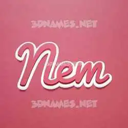 nem in Red Scribble style - 3D name wallpaper