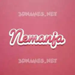 nemanja in Red Scribble style - 3D name wallpaper