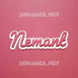 nemant in Red Scribble style - 3D name wallpaper