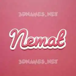 nemat in Red Scribble style - 3D name wallpaper