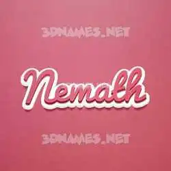 nemath in Red Scribble style - 3D name wallpaper