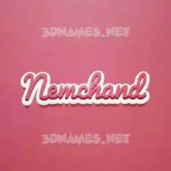 nemchand in Red Scribble style - 3D name wallpaper
