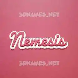 nemesis in Red Scribble style - 3D name wallpaper
