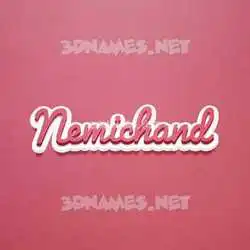nemichand in Red Scribble style - 3D name wallpaper