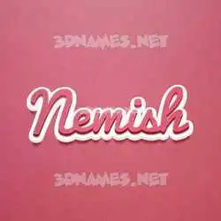 nemish in Red Scribble style - 3D name wallpaper