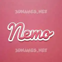 nemo in Red Scribble style - 3D name wallpaper