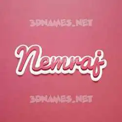 nemraj in Red Scribble style - 3D name wallpaper