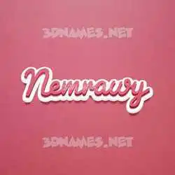 nemrawy in Red Scribble style - 3D name wallpaper