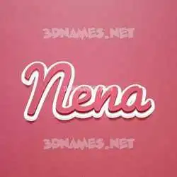 nena in Red Scribble style - 3D name wallpaper