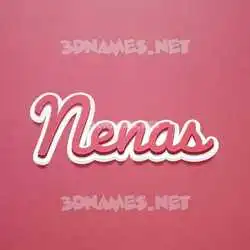 nenas in Red Scribble style - 3D name wallpaper