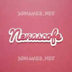 nenascofe in Red Scribble style - 3D name wallpaper