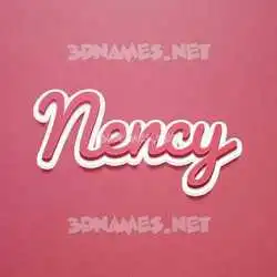 nency in Red Scribble style - 3D name wallpaper