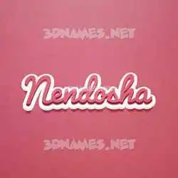 nendosha in Red Scribble style - 3D name wallpaper