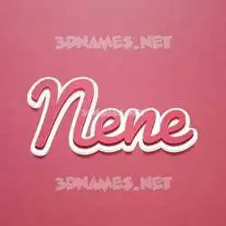 nene in Red Scribble style - 3D name wallpaper
