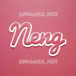 neng in Red Scribble style - 3D name wallpaper