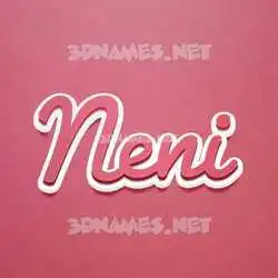neni in Red Scribble style - 3D name wallpaper