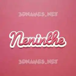 neninthe in Red Scribble style - 3D name wallpaper