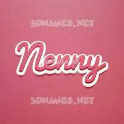 nenny in Red Scribble style - 3D name wallpaper