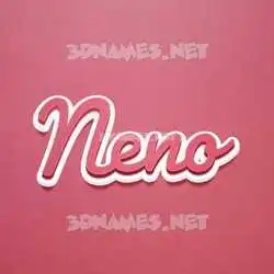 neno in Red Scribble style - 3D name wallpaper