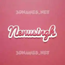 nenusingh in Red Scribble style - 3D name wallpaper