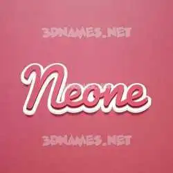 neone in Red Scribble style - 3D name wallpaper