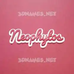 neophytos in Red Scribble style - 3D name wallpaper