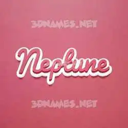 neptune in Red Scribble style - 3D name wallpaper