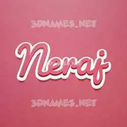 neraj in Red Scribble style - 3D name wallpaper