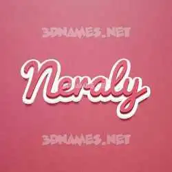 neraly in Red Scribble style - 3D name wallpaper