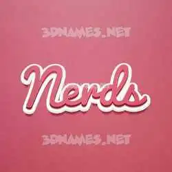 nerds in Red Scribble style - 3D name wallpaper