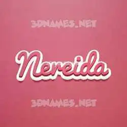 nereida in Red Scribble style - 3D name wallpaper