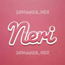 neri in Red Scribble style - 3D name wallpaper