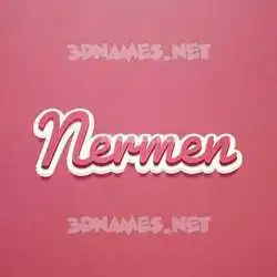 nermen in Red Scribble style - 3D name wallpaper