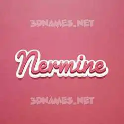 nermine in Red Scribble style - 3D name wallpaper