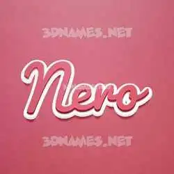 nero in Red Scribble style - 3D name wallpaper