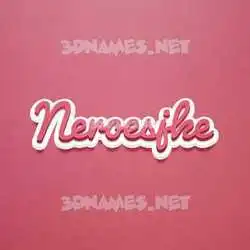 neroesjke in Red Scribble style - 3D name wallpaper
