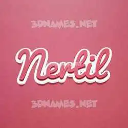 nertil in Red Scribble style - 3D name wallpaper