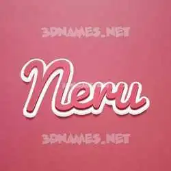 neru in Red Scribble style - 3D name wallpaper