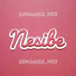 nesibe in Red Scribble style - 3D name wallpaper