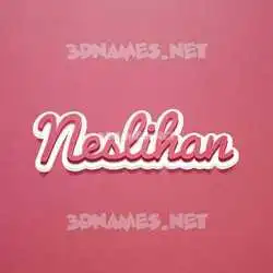 neslihan in Red Scribble style - 3D name wallpaper