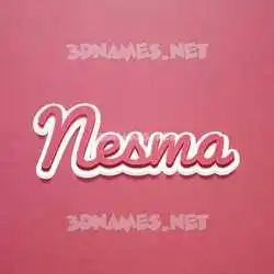 nesma in Red Scribble style - 3D name wallpaper