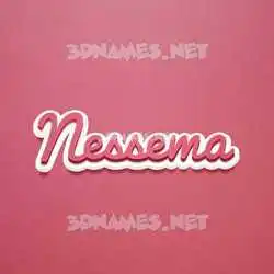 nessema in Red Scribble style - 3D name wallpaper
